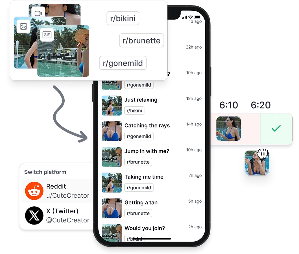 Finish Posts in Minutes to make OnlyFans promotion easy.