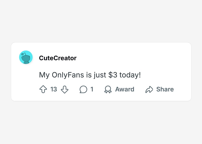 Let everyone know where to find you by commenting your link after a post is submitted.