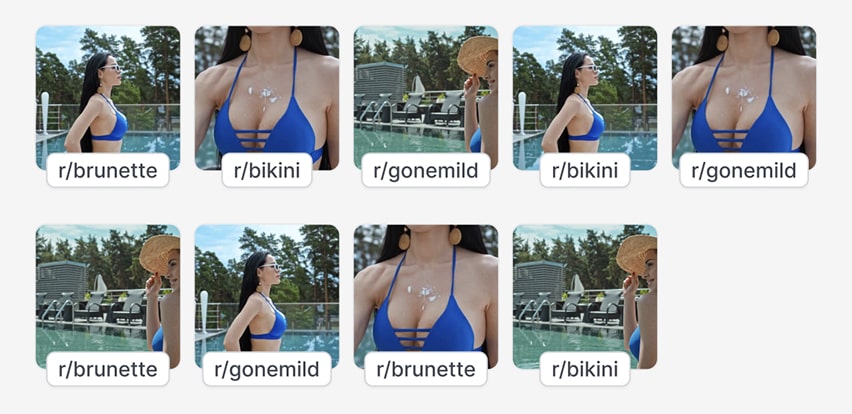 Caption, subreddit, or content is never used twice in a row. Subreddits are spread
                	evenly at best times in the selected period. Content is used equally across subreddits.